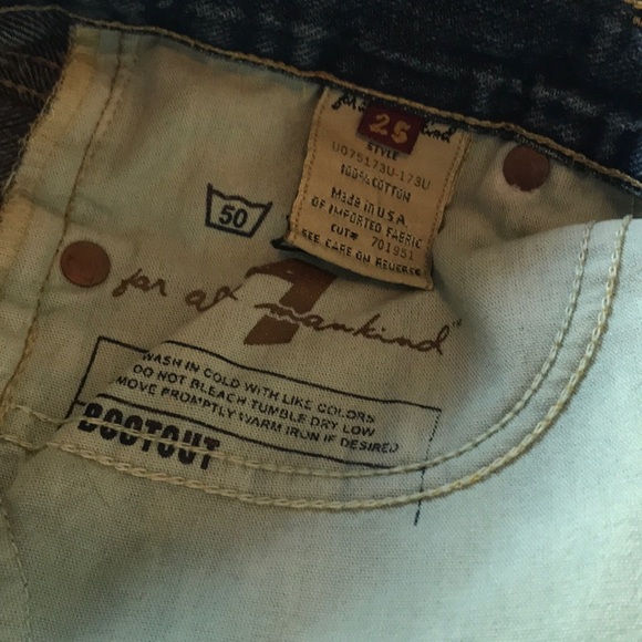 7 For All Man Kind Boot Out Straight Leg Jeans - Picture 6 of 8